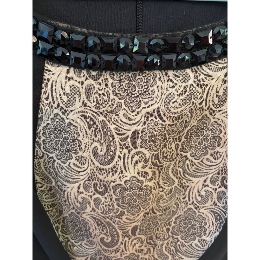 Collection Dressbarn Embellished Sheath Dress Size 6 Black Career Cocktail - Picture 4 of 8